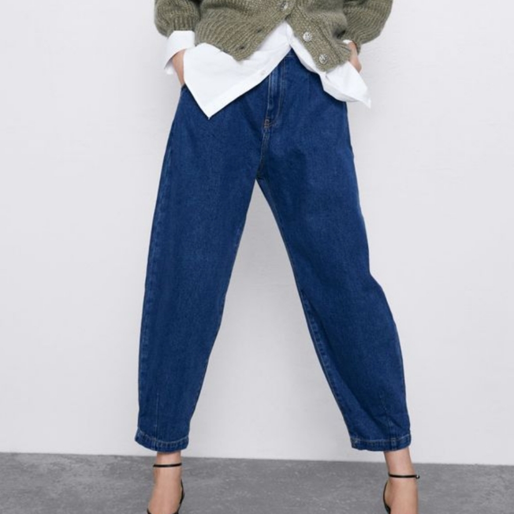 ZARA Denim Balloon Jeans - US 10